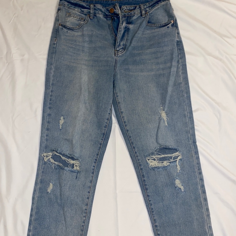 Shein Distressed High Rise Carrot Jeans